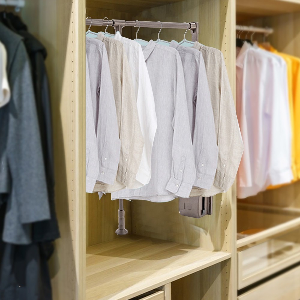 35-47 " Adjustable Closet Rod Closet-Mounted Simple Pull Down Clothes hanger