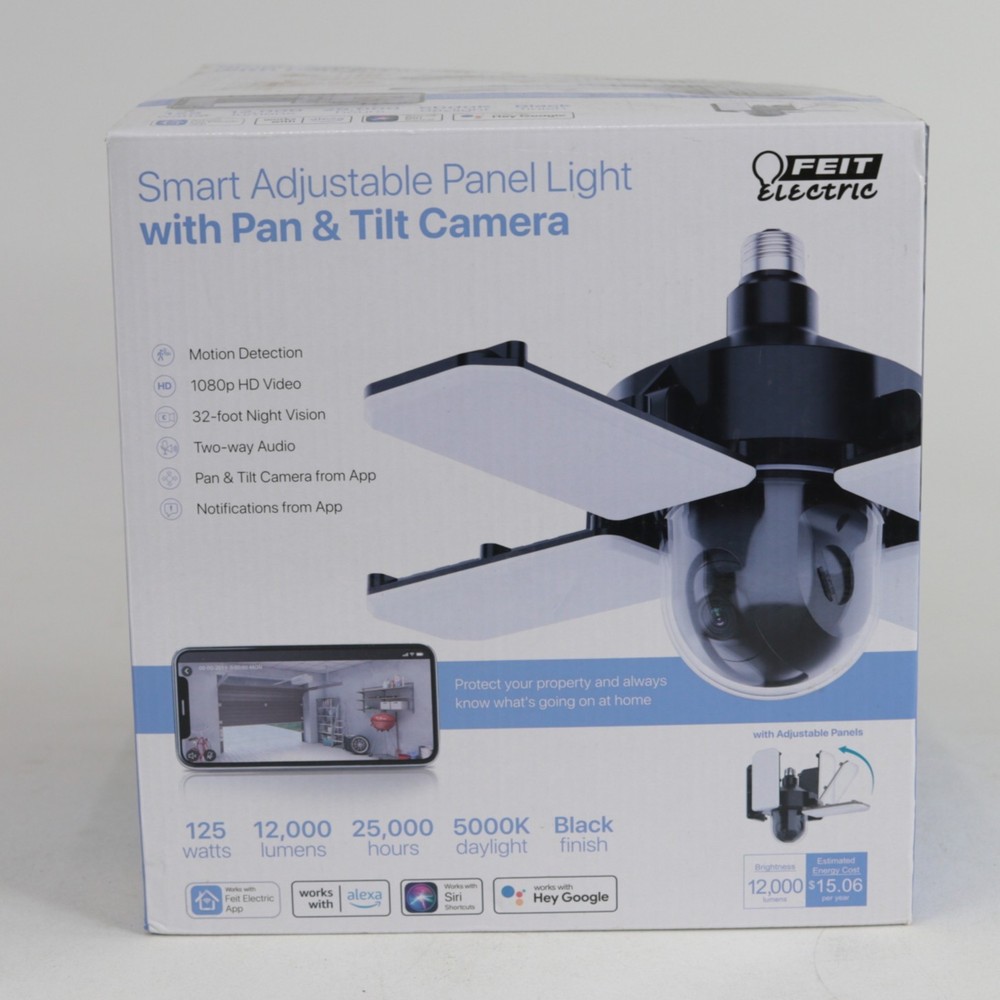Feit Smart Adjustable Panel Light w/ Pan & Tilt Camera ADU/CAM/PAN/WIFI/LED