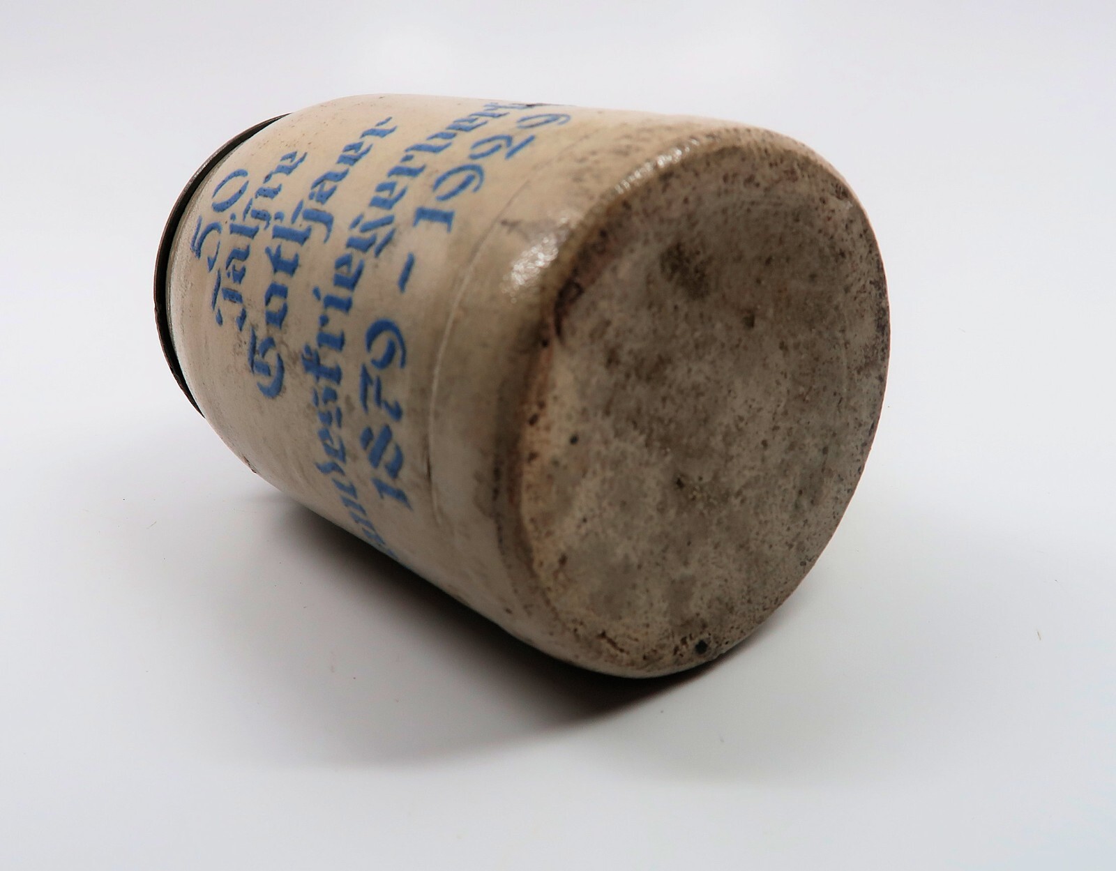 WW1 Imperial German 50 year service stein beer mug glass named veteran estate