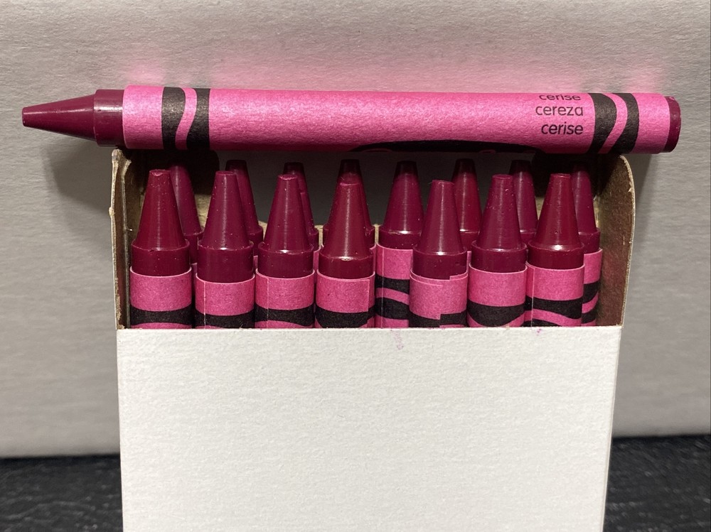 (16) Crayola Crayons (cerise) BULK