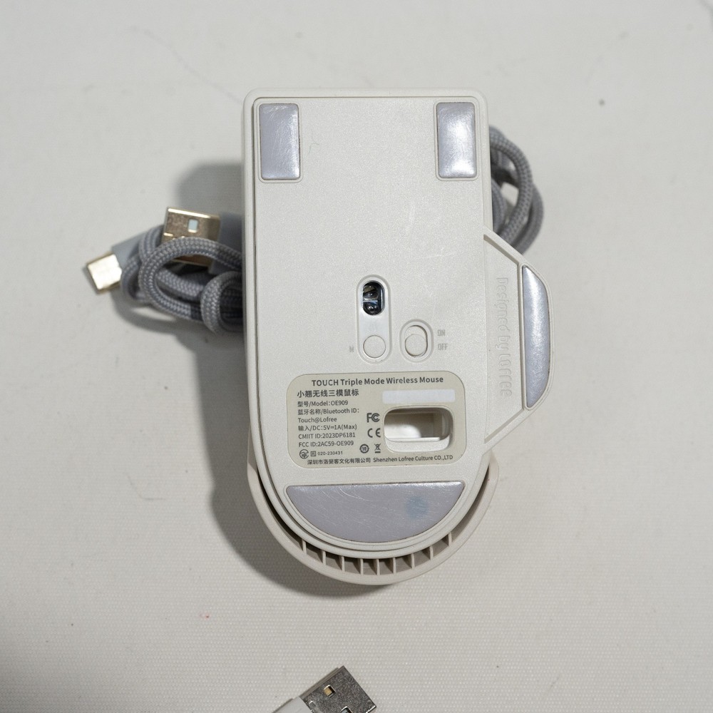 LOFREE Touch PBT Wired Wireless Bluetooth Optical Mouse 4000DPI Windows MAC - A+