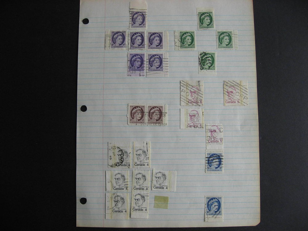 Canada 385 used stamps creating partial, full surrounds, interesting group!