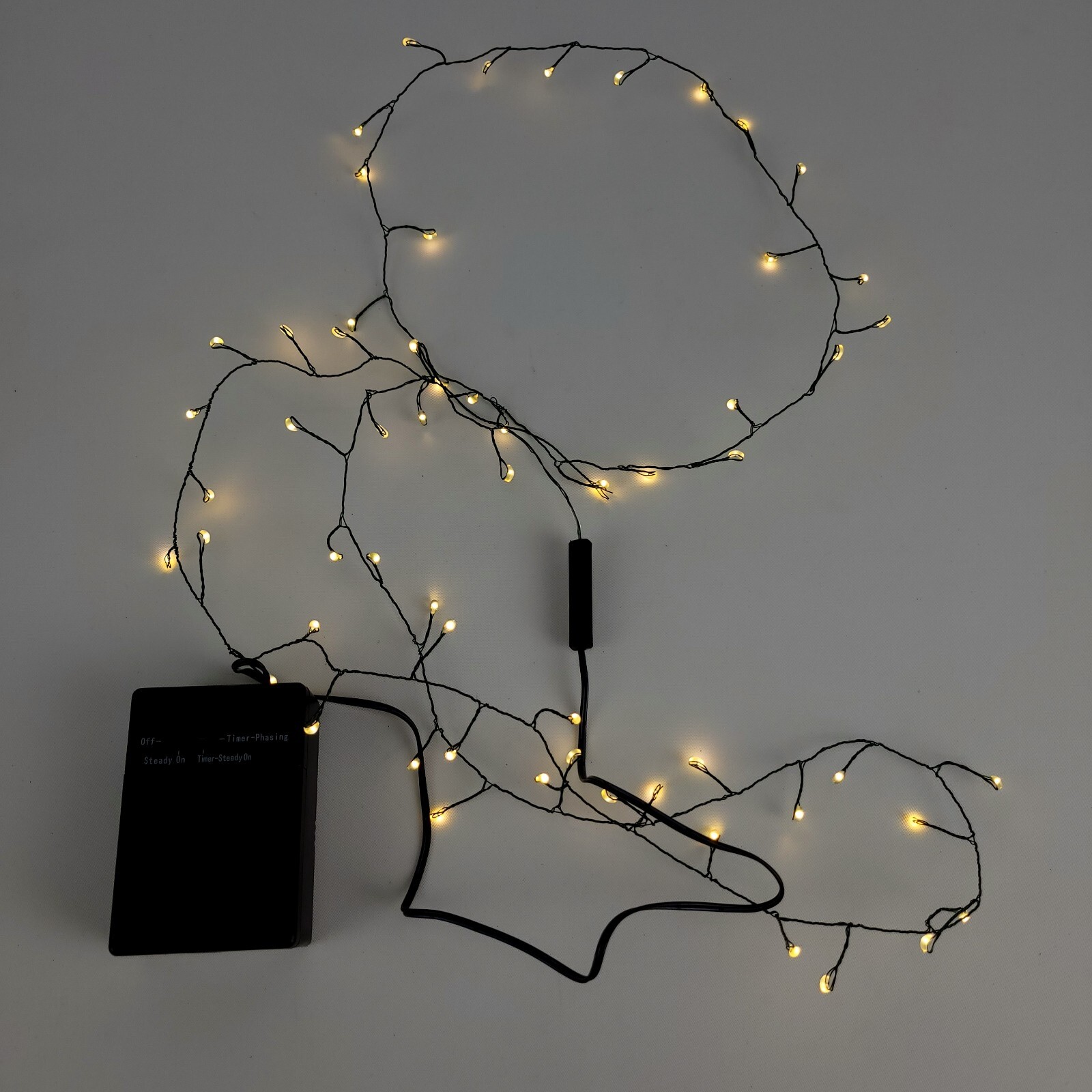 (Set of 2) 60 Mini LED Thin Wire String Fairy Lights Battery Operated Christmas