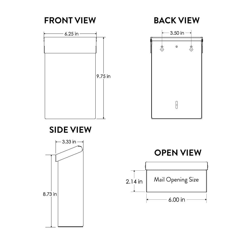 Architectural Mailboxes Modern Heritage™ Vertical Small, Textured Bronze