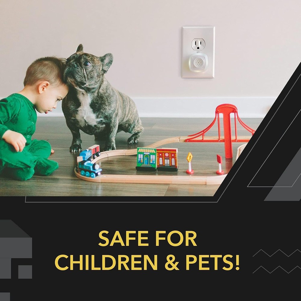 4-Pack Ultrasonic Rodent Repellers - Non-Toxic, Effective Home-Pest Solution