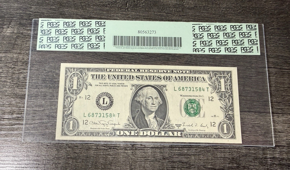 ERROR 1988 A $1 One Dollar Bill Certificate PCGS 67 PPQ Insufficient Inking Back