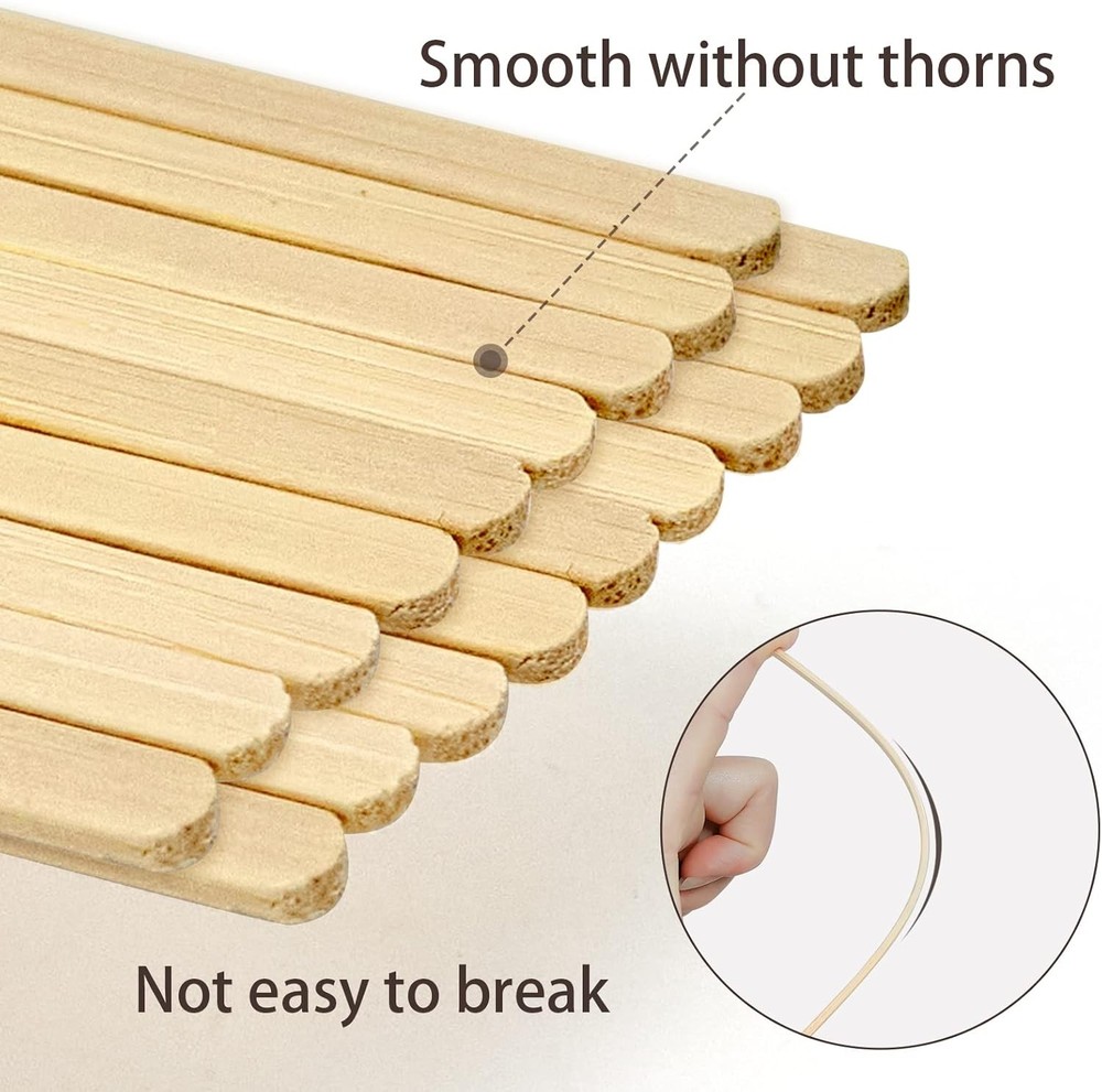 100Pcs Bamboo Coffee Stirrers Individually Wrapped – 5.5 Inch
