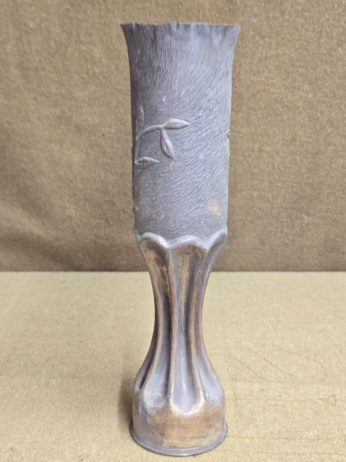 WWI Trench Art Vase Marked Reims
