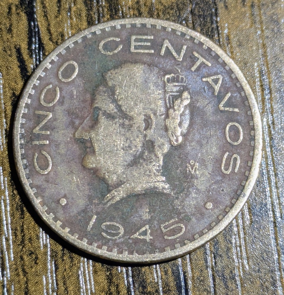 MÉXICO 🇲🇽  5  CENTAVOS COIN 1945