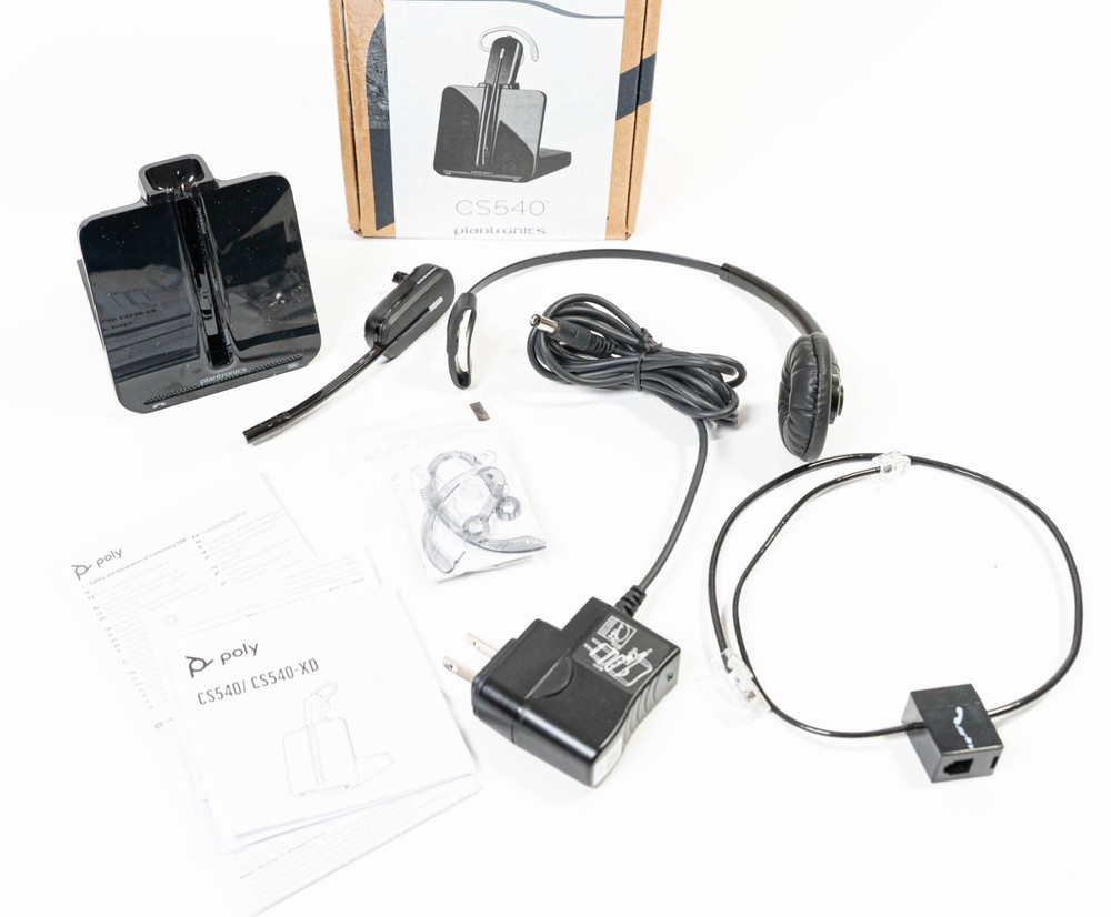 PLANTRONICS Poly CS540 Wireless DECT Headset Black
