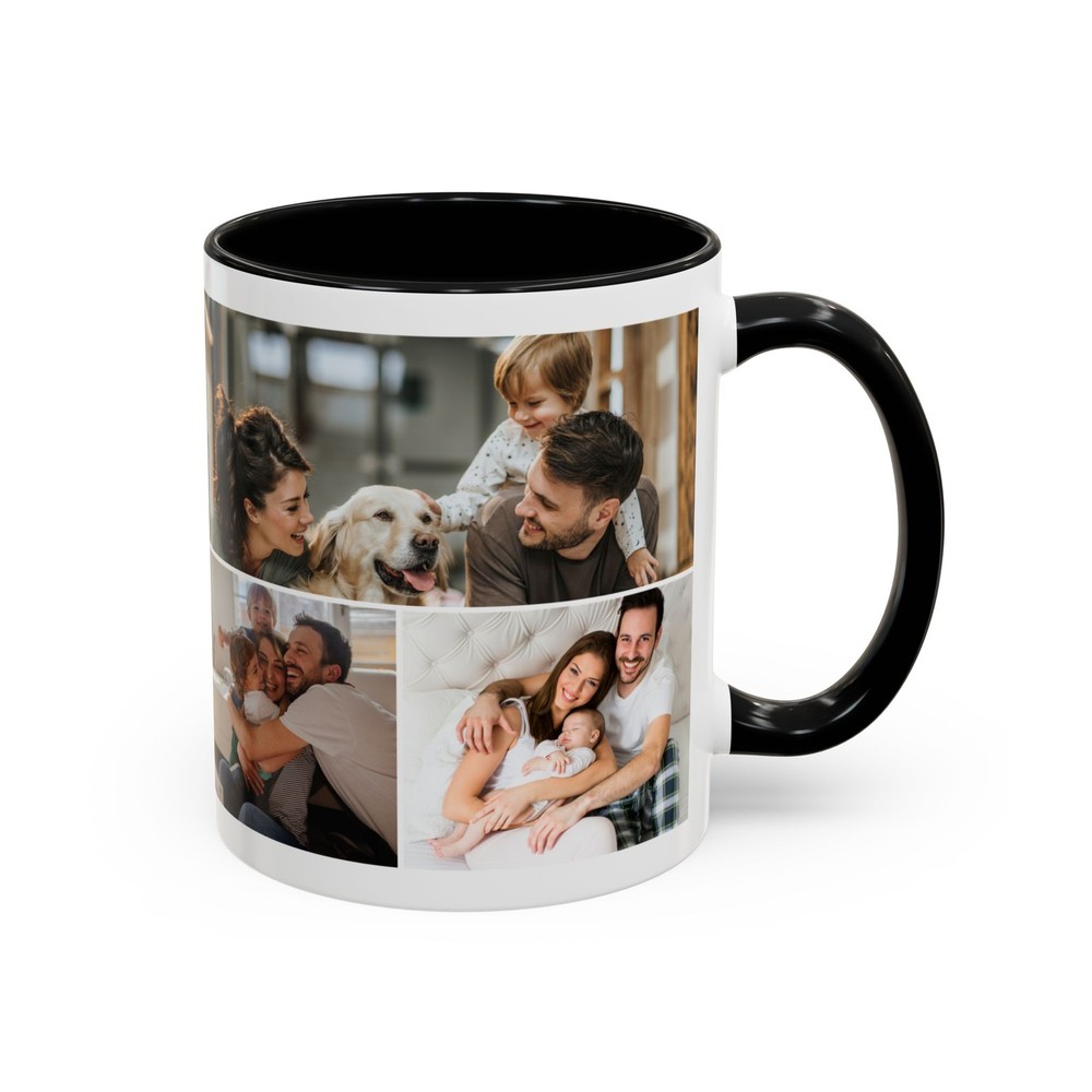 Personalized Custom Photo Collage Ceramic Coffee Mug Both Side Printed 15oz 11oz