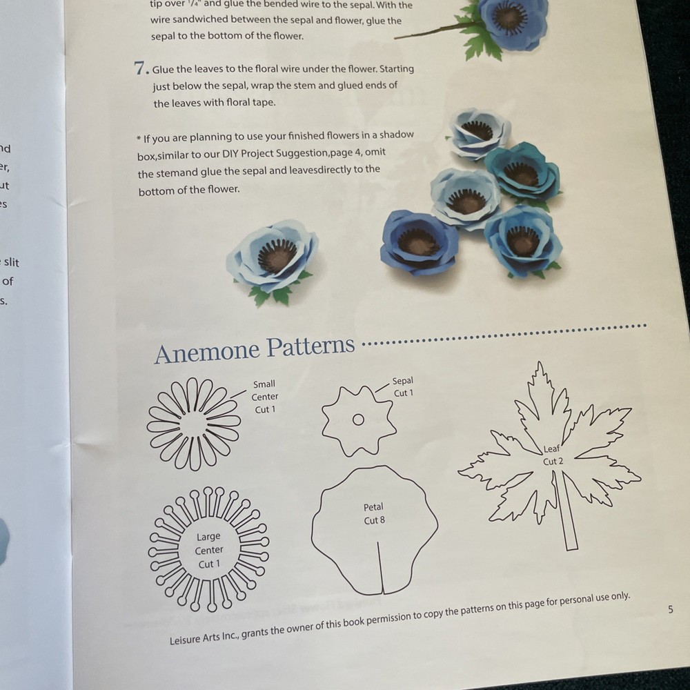 Leisure Art Make Paper Flowers Book