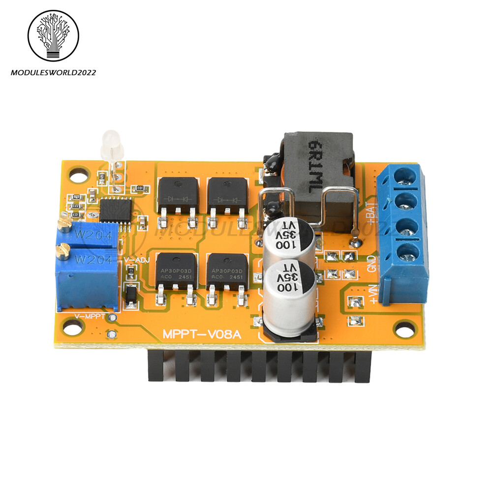 DC8-28V 5A 100W MPPT Solar Charging Panel Regulator Controller 9V 12V 24V Switch