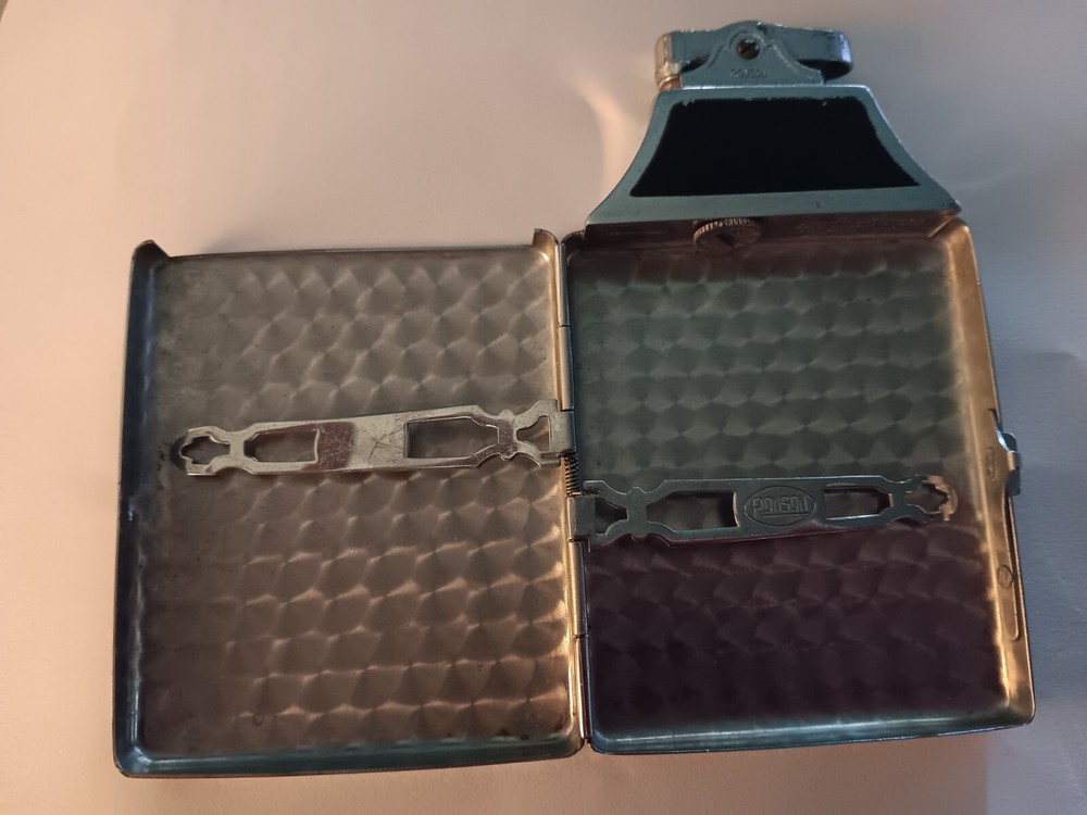 ART DECO RONSON MASTERCASE LIGHTER AND CIGARETTE CASE COMBO 1900's