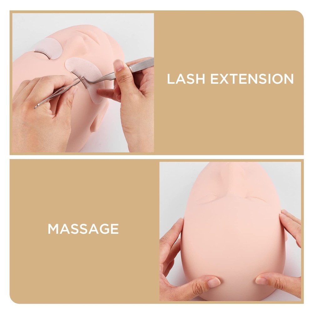 LASHVIEW Lash Mannequin Head, Practice Training Head,for Make Up and Lash