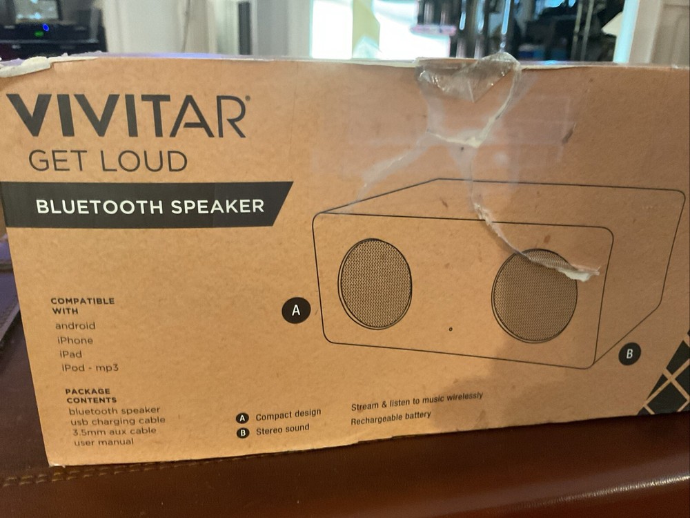 Vivitar Bluetooth Speaker “Get Loud” WALNUT GRAIN FINISH