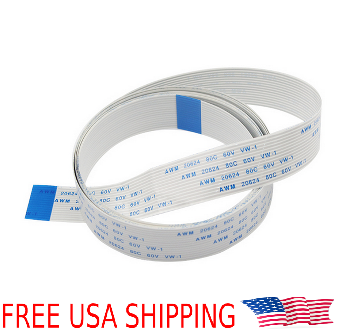 1M 15 pin 1000mm FPC FFC Flat Wire Extended Ribbon Cable Raspberry Pi Camera