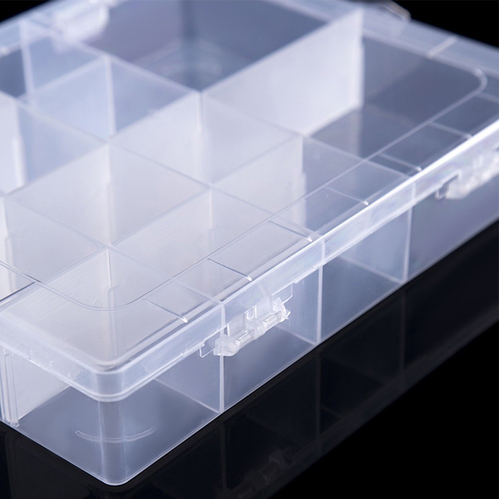 Adjustable Plastic Storage Box Organizer for Screws 14 Grids Compartment Box