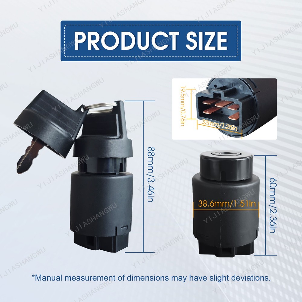 Mini Excavator Ignition Switch Key Switch AGT Typhoon Chinese Mini Digger