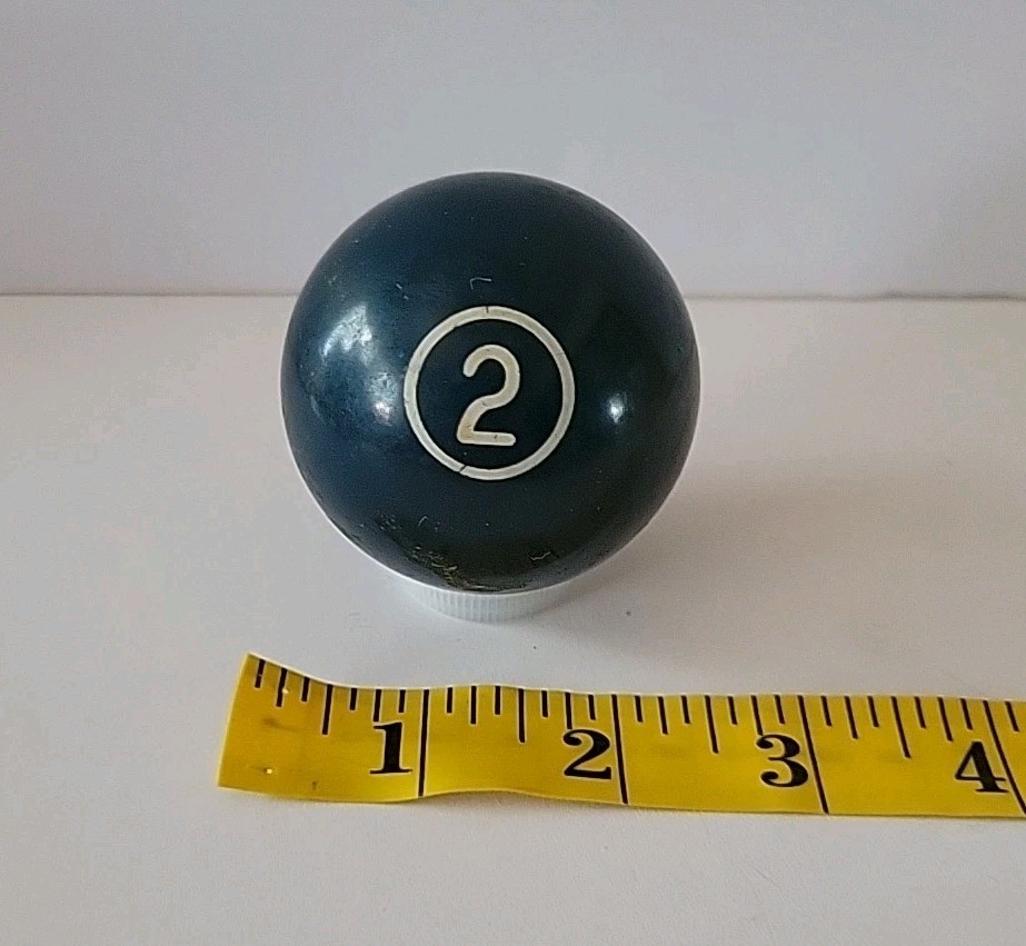 Vintage No. 2 Solid Blue Pool Ball Billiard 2" Replacement (O)