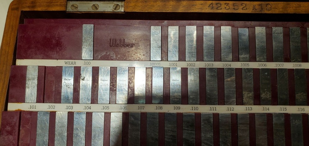 Starrett Webber Gage Block Set Grade INCOMPLETE CASE