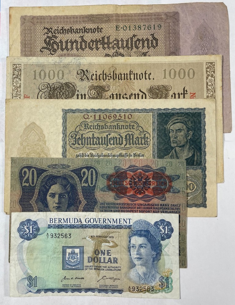 Mixed older foreign currency (#891) 15 diff. pcs.
