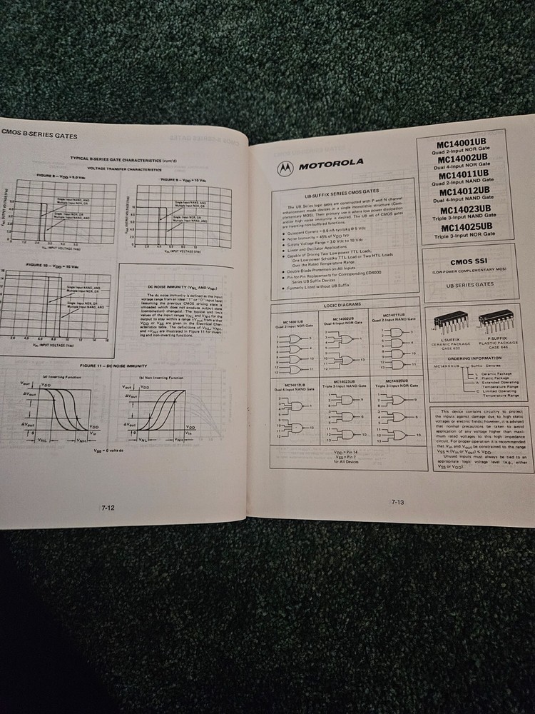 Motorola CMOS Integrated Circuits Paperback 1978