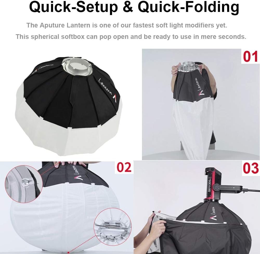 Quick-Folding Softbox with Adjustable Skirt - Control Your Lighting Effortlessly