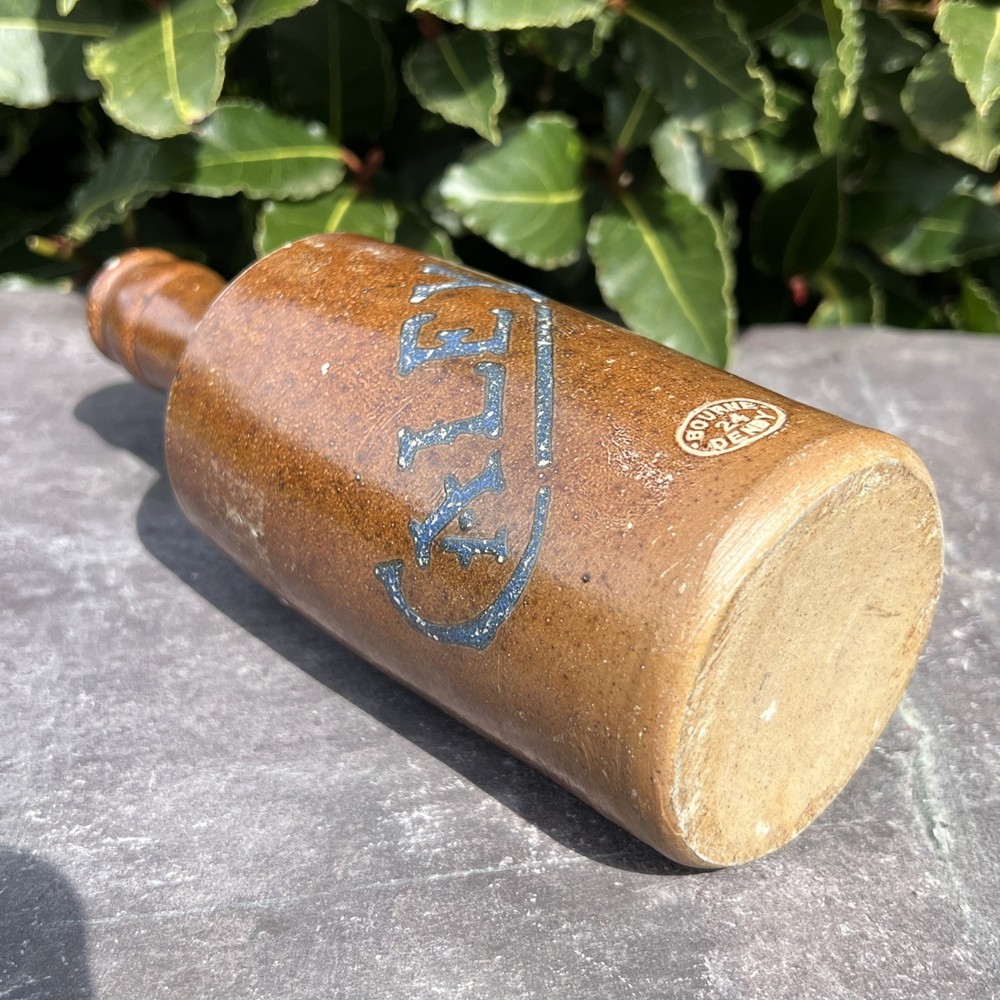 Old Fashioned Salt Glazed Caley Antique Ginger Beer Bottle Old Rustic Tableware