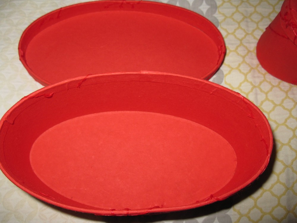 Gift Box Lot red- different sizes 7 items READ