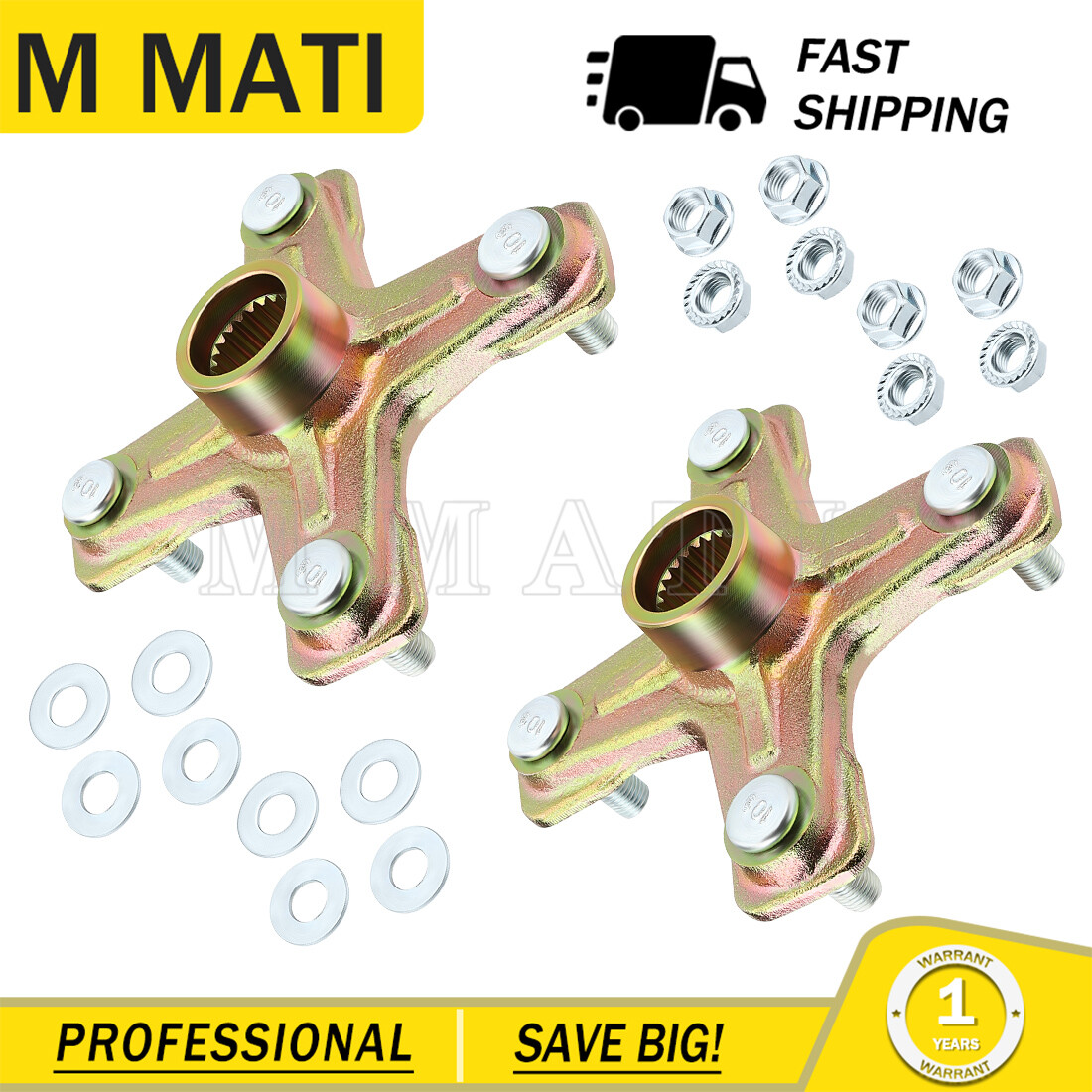 Pair Rear Axle Wheel Hub For Yamaha YFZ450X Warrior350 Raptor250 1PE-F53K0-00-00