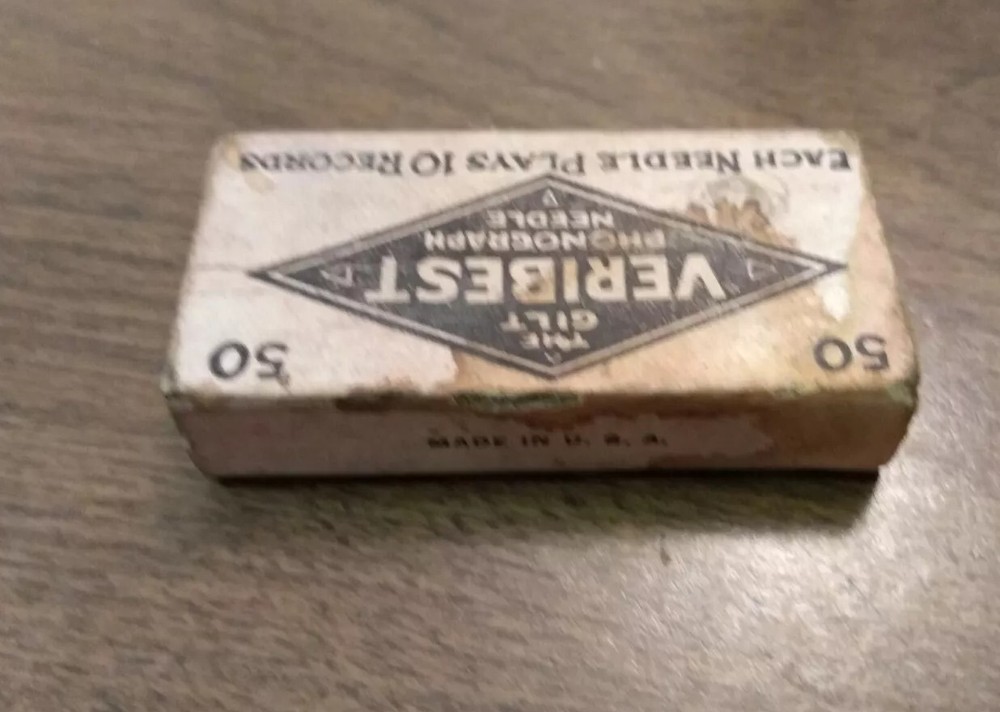 Veribest Gramophone phonograph needle Box w/ Medium Needles