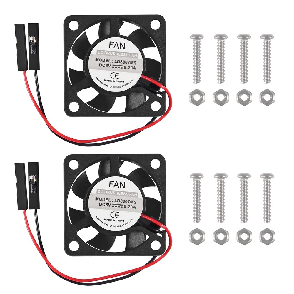 Raspberry Pi Fan, 2pc Cooling Fan,Separating Interface, 3.3V/5V