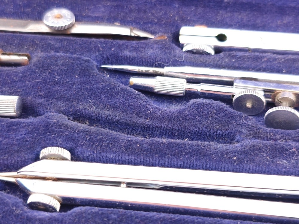 *READ* Vintage PRECISION Pracision E. O RICHTER Drafting Drawing Engineering Set