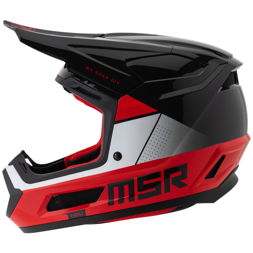 MSR™ Mav Sensor Dirt Bike Motocross Helmet w/ MIPS Medium Black/Red