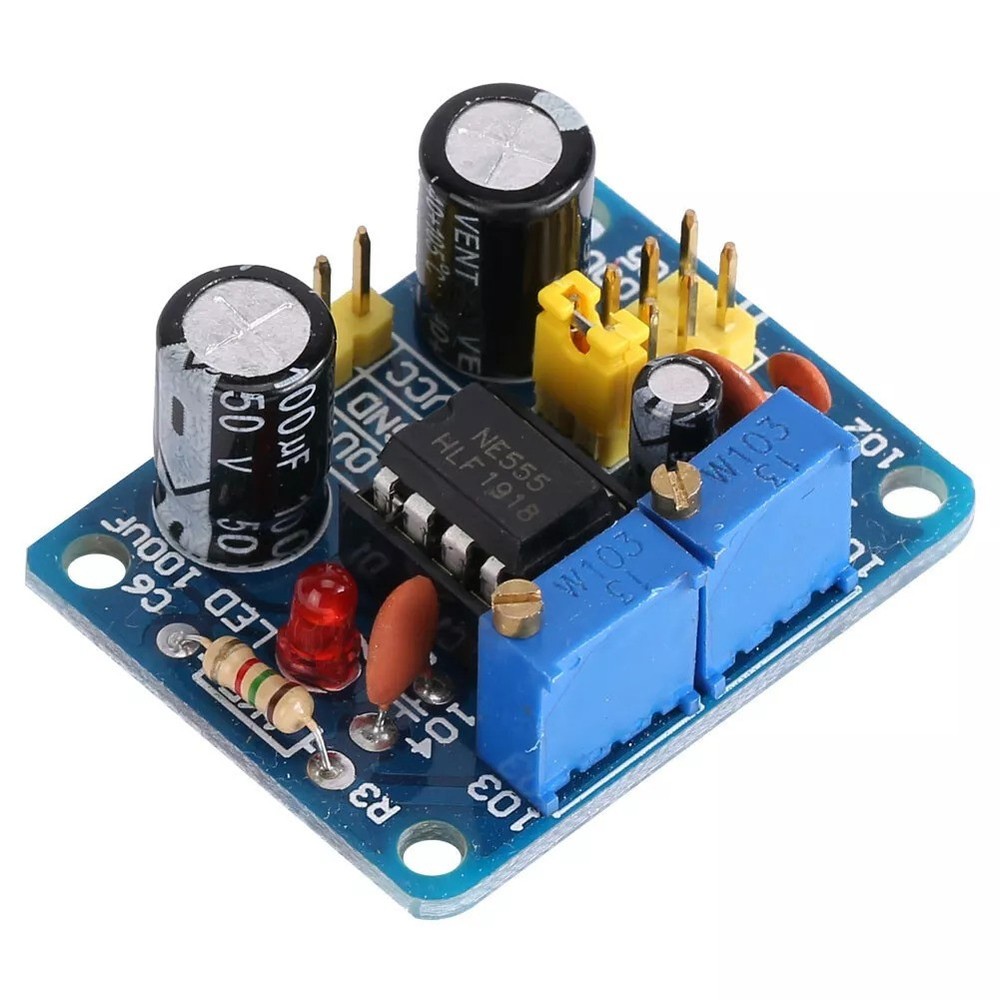 NE555 Pulse Frequency Generator Module with LED Indication and Compact Design