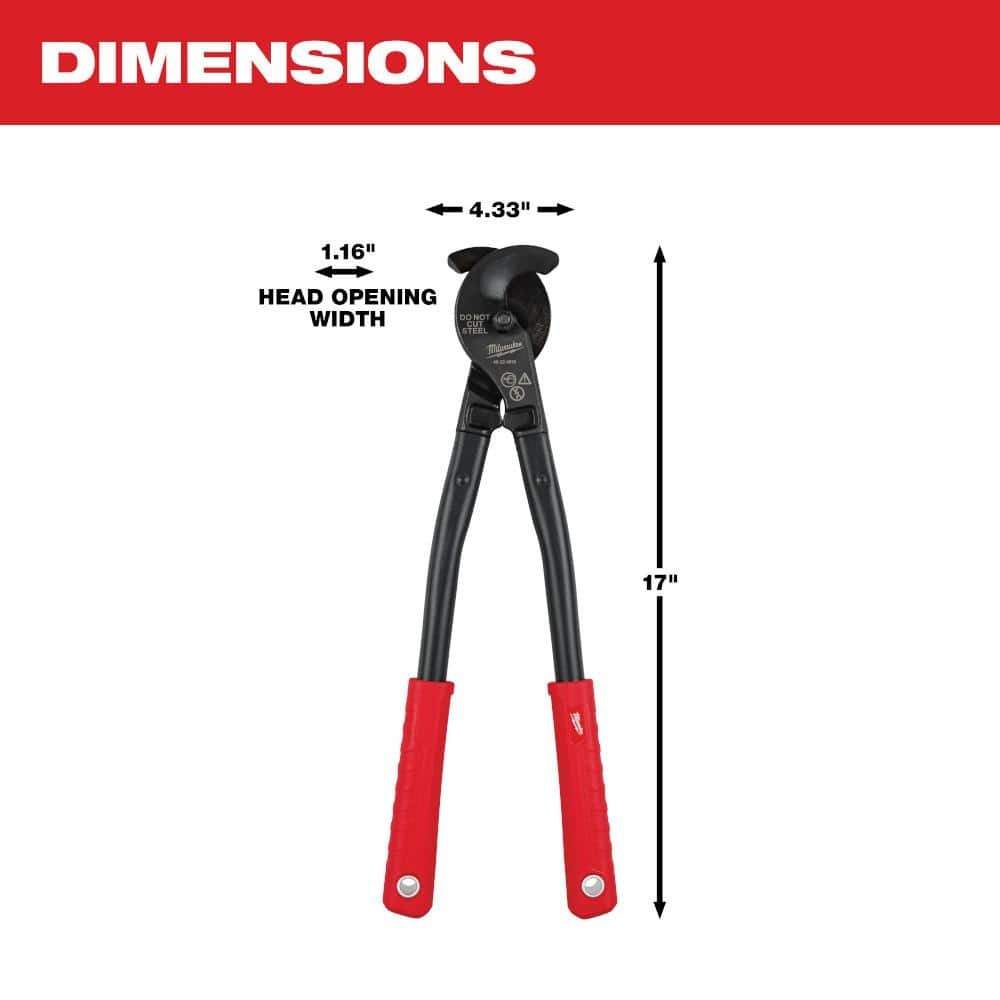 Milwaukee 17 in. Utility Cable Wire Stripper/Cutter