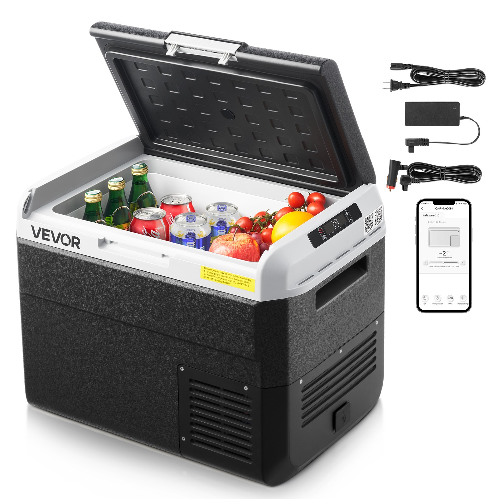 VEVOR 12V Car Refrigerator Portable Freezer 31.7QT Electric Cooler for Camping