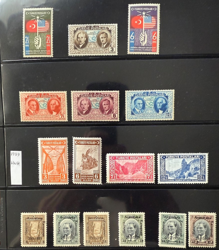 TURKEY 1939 COMPLETE YEAR STAMPS MNH