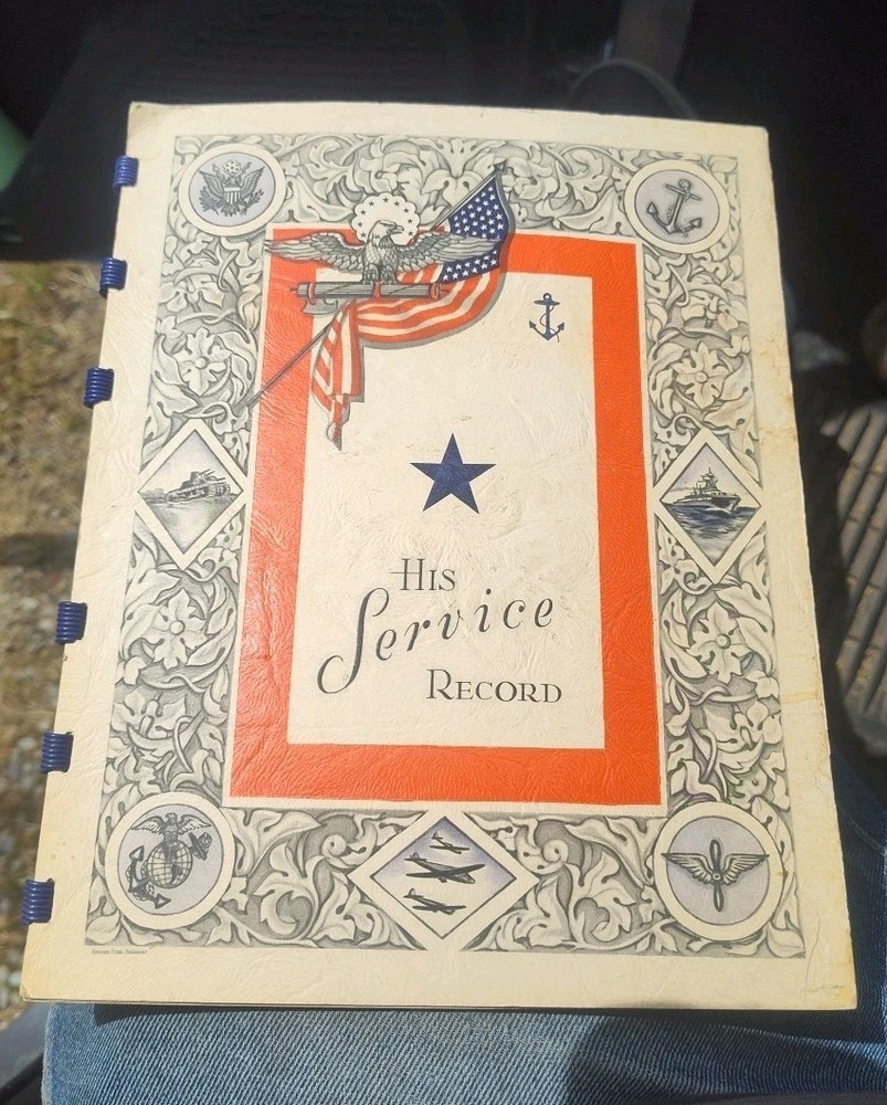 WWII US military personal Service Record booklet 1942 Unused Blank New