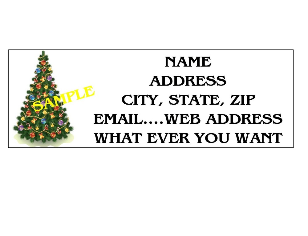 CHRISTMAS X-MAS TREE ADDRESS LABELS COOL!! #2