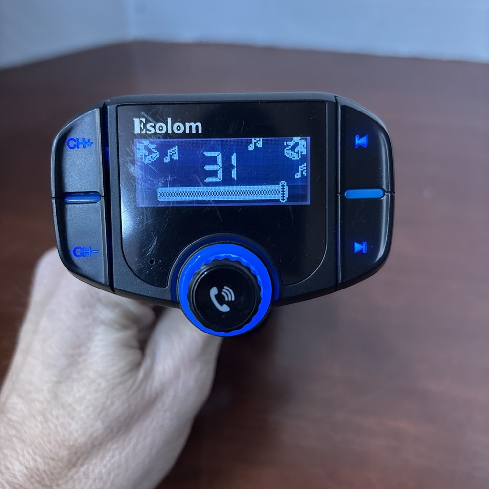 Esolom DC Bluetooth FM Transmitter Wireless Radio Adapter.