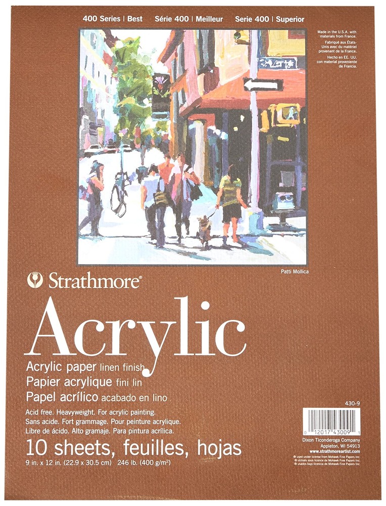 Acrylic Paper Pad 9"X12"-10 Sheets -430900