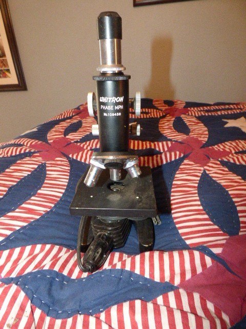 VERY GOOD USED UNITRON PHASE MPH LIGHTED MICROSCOPE