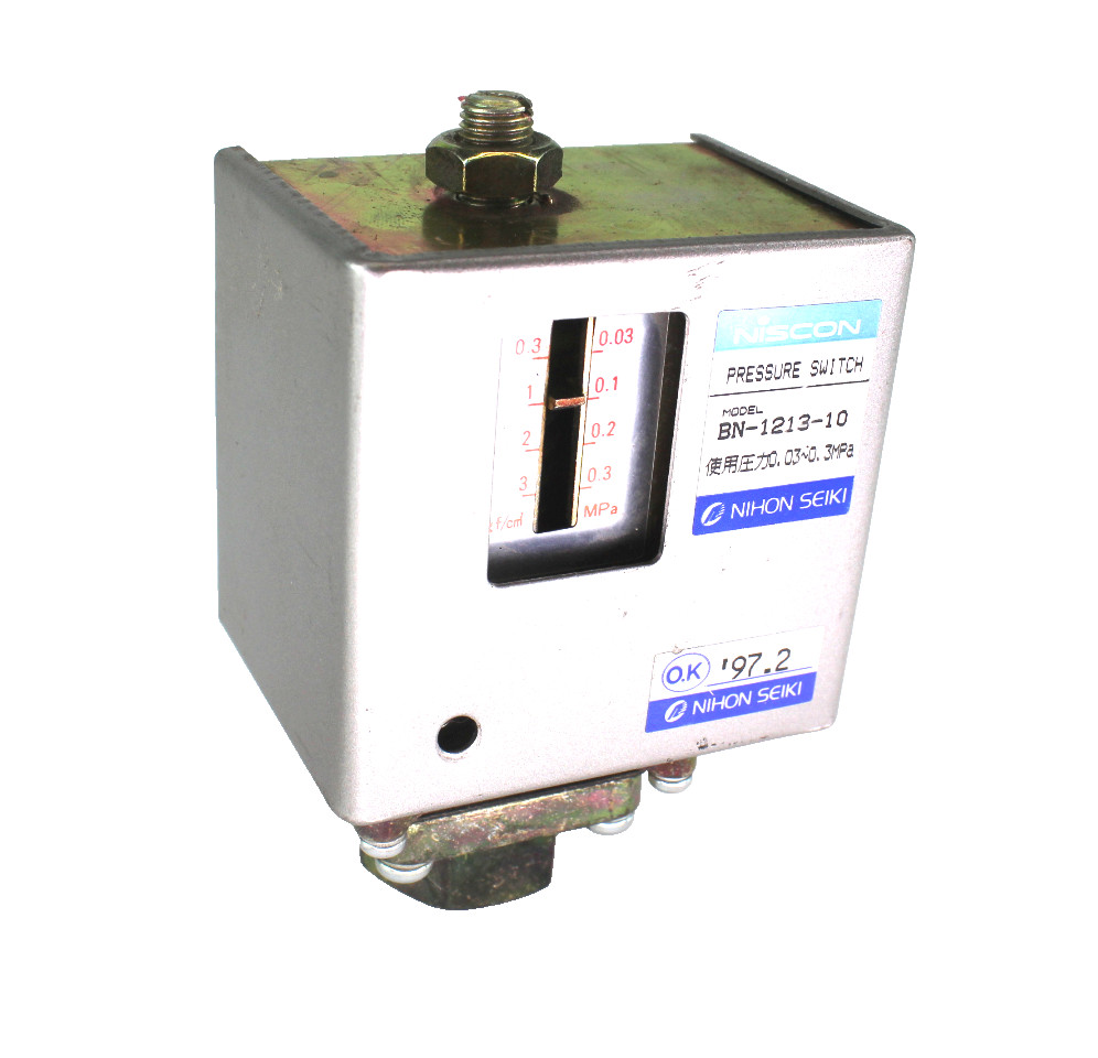 Niscon BN-1213-10 Pressure Switch Nihon Seiki 0-.3MPa