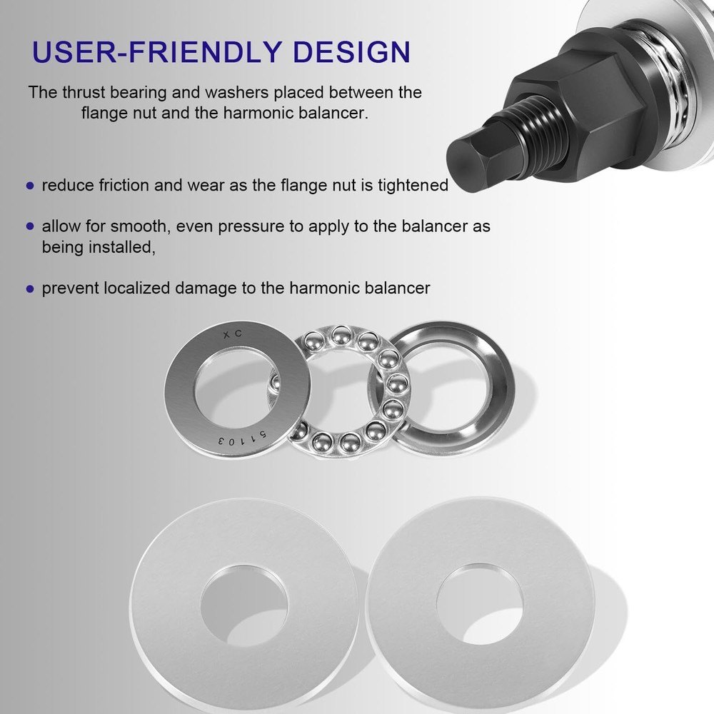 For GM LS LT Engines 55114 Harmonic Balancer Puller and Installation Tool Set