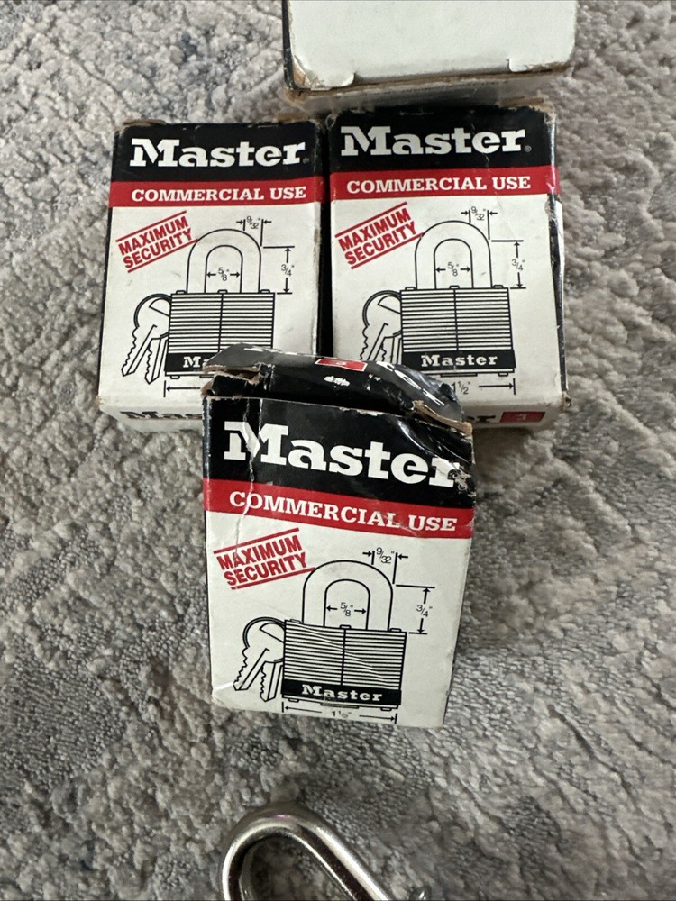 5-PACK Master Lock No 3 Commercial Maximum Security Locks Keyed Alike