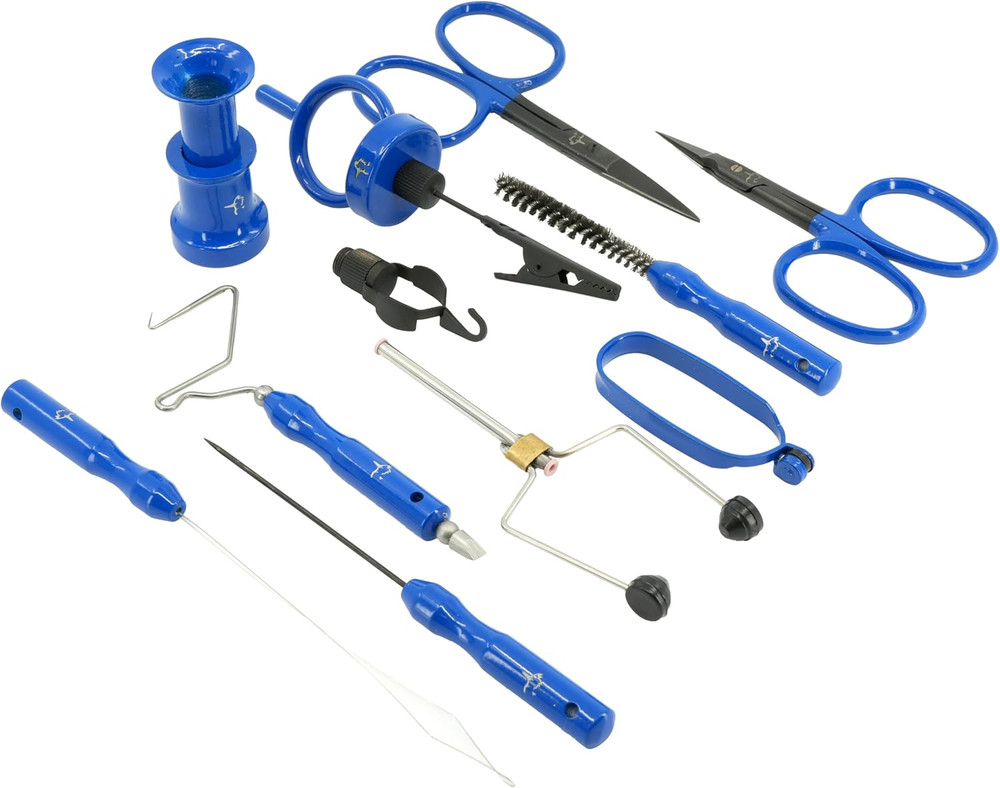 Kingfisher Fly Tying Comprehensive Tool Kit, with Case, Scissors, Bobbin, Bodkin