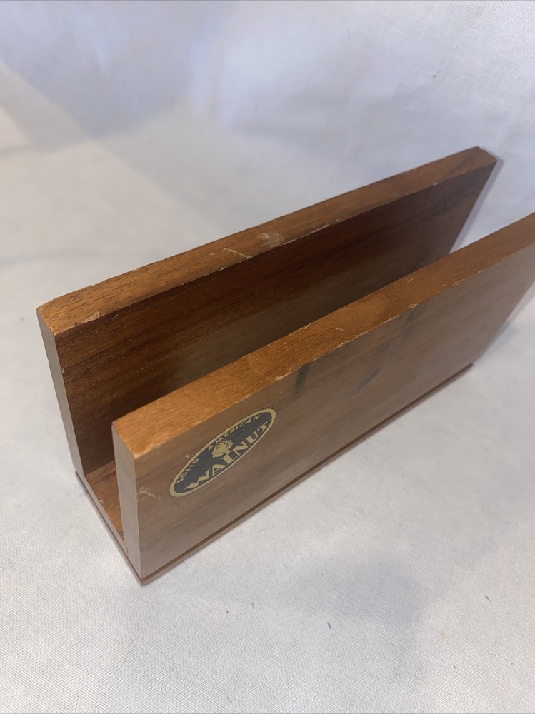 LASERCRAFT LASER ENGRAVED SOLID AMERICAN WALNUT WOOD LETTER / MAIL HOLDER