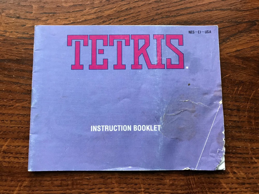 Tetris NES Nintendo Instruction Manual Only